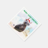 Vrolijk Aussie Kerstmis Koala Servet (Hoek)