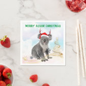 Vrolijk Aussie Kerstmis Koala Servet (Insitu)