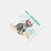 Vrolijk Aussie Kerstmis Koala Servet (Hoek)