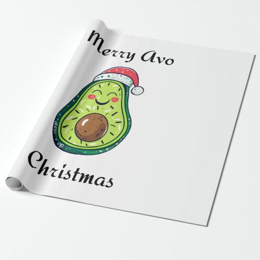 Vrolijk Avo Kerstmis Cadeaupapier (Uitgerold)