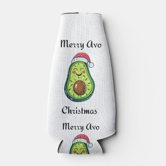 Vrolijk Avo Kerstmis Flesjeskoeler (Voorkant)