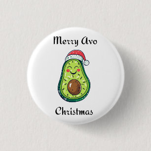 Vrolijk Avo Kerstmis Ronde Button 3,2 Cm