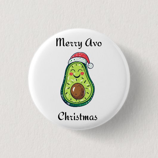 Vrolijk Avo Kerstmis Ronde Button 3,2 Cm (Voorkant)
