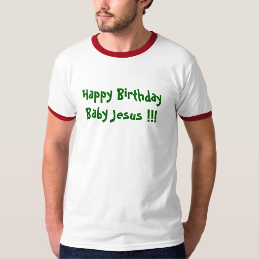 Vrolijk Baby Jezus!!! T-shirt (Voorkant)