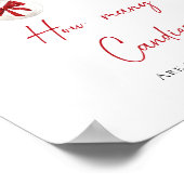 Vrolijk Baby shower hoeveel Snoepjes Poster (Hoek)