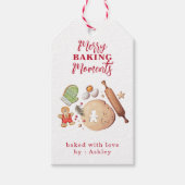Vrolijk bakken momenten gebakken met liefde Kerstm Cadeaulabel (Voorkant)