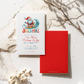 Vrolijk Beachmas Kerstmis in juli Party Nodig twee Kaart