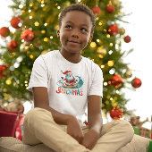 Vrolijk Beachmas Santa Surfen Retro Design T-shirt