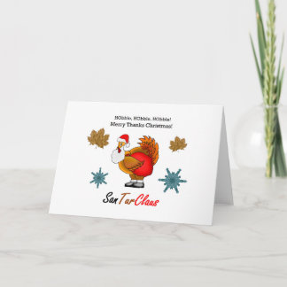Vrolijk Bedankt Kerstmis met SanTurClaus Kaart