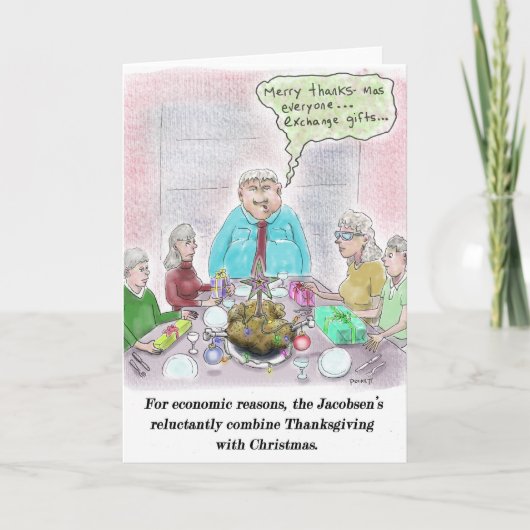 Vrolijk Bedankt-mas! Feestdagen Kaart (Voorkant)