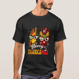 Vrolijk bedankt Turkije gezicht rendieren gezichts T-shirt