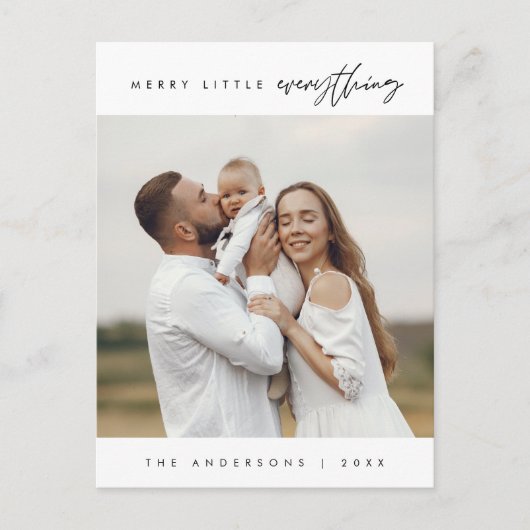 Vrolijk beetje alles, Kerstmis, Familie Foto Briefkaart (Voorkant)