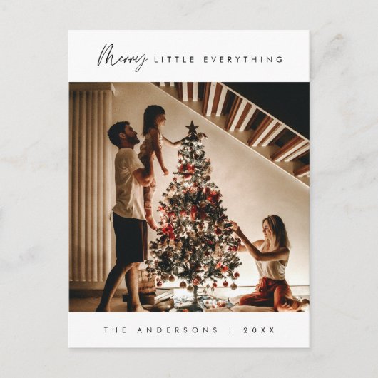Vrolijk beetje alles, Kerstmis, Familie Foto Briefkaart (Voorkant)