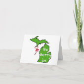 Vrolijk ben in MI Feestdagen Kaart (Voorkant)