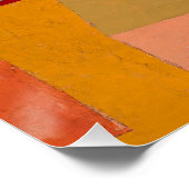 Vrolijk bergkubisme geometrisch landschap perfect poster (Hoek)