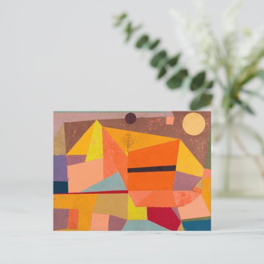 Vrolijk berglandschap, Paul Klee Abstracte kunst Briefkaart (Staand voorkant)
