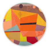 Vrolijk berglandschap, Paul Klee Abstracte kunst Keramische Knop (Voorkant)