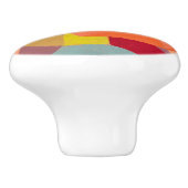 Vrolijk berglandschap, Paul Klee Abstracte kunst Keramische Knop (Zijkant)