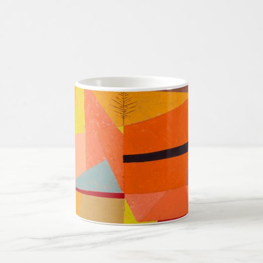 Vrolijk berglandschap, Paul Klee Abstracte kunst Koffiemok (Center)