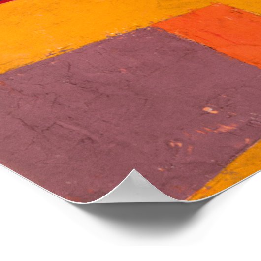 Vrolijk berglandschap, Paul Klee Abstracte kunst Poster (Hoek)