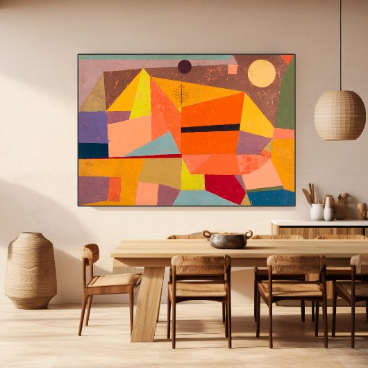 Vrolijk berglandschap, Paul Klee Abstracte kunst Poster