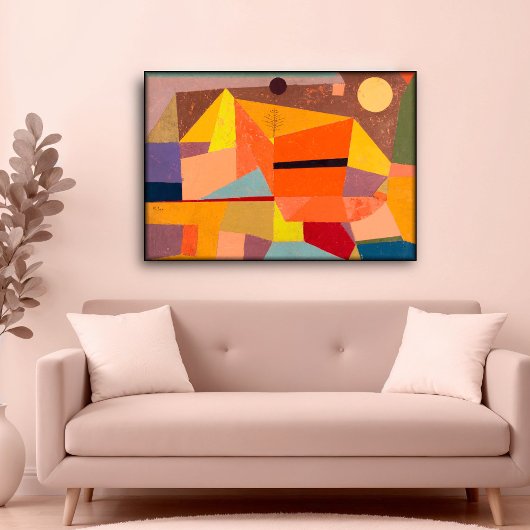 Vrolijk berglandschap, Paul Klee Abstracte kunst Poster