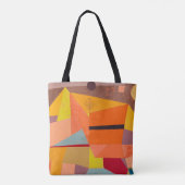 Vrolijk berglandschap, Paul Klee Abstracte kunst Tote Bag (Achterkant)