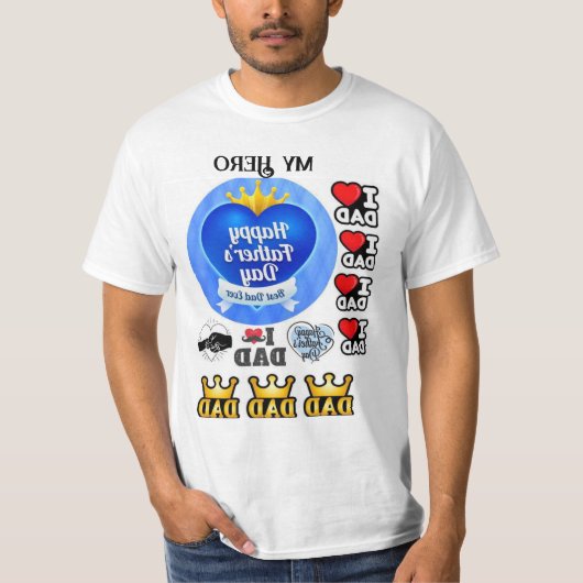 Vrolijk beste vader ooit t-shirt (Voorkant)