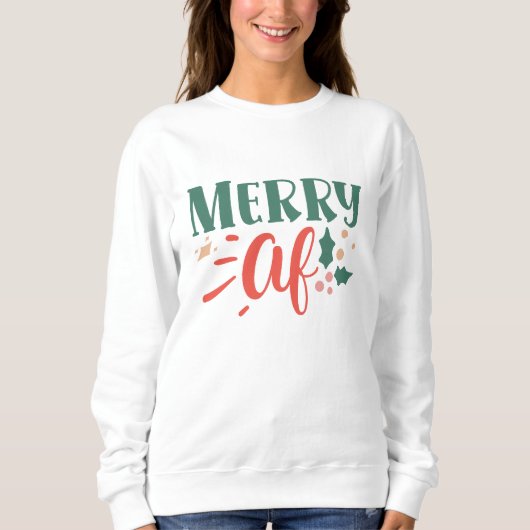 Vrolijk bij kerst sweatshirt (Voorkant)