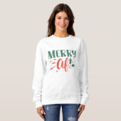 Vrolijk bij kerst sweatshirt (Voorkant volledig)