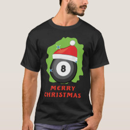 Vrolijk Biljart Kerstmis - Grappig T-shirt