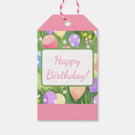 Vrolijk Birthday! Balloon Cadeaulabel