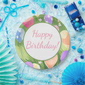 Vrolijk Birthday! Balloon Papieren Bordje (Feest)