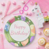 Vrolijk Birthday! Balloon Papieren Bordje (Feest)