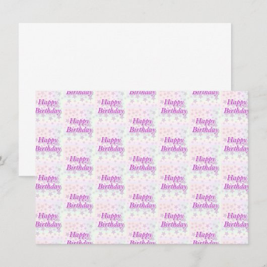 Vrolijk Birthday! Bedankkaart (Voorkant / Achterkant)