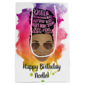 Vrolijk Birthday! Bevordering van de Waterverf van Medium Cadeauzakje (Achterkant)