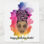 Vrolijk Birthday! Bevordering van de Waterverf van Wijn Etiket (Enkel label)