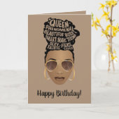 Vrolijk Birthday! Bevordering van zwarte vrouwen, Kaart (Gele Bloem)