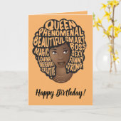 Vrolijk Birthday! Bevordering van zwarte vrouwen, Kaart (Gele Bloem)