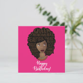 Vrolijk Birthday! Bevordering van zwarte vrouwen, Kaart (Staand voorkant)