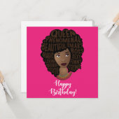 Vrolijk Birthday! Bevordering van zwarte vrouwen, Kaart (Voorkant / Achterkant in situ)