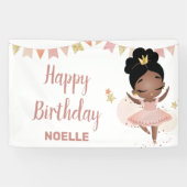 Vrolijk Birthday! Black Princess Ballerina Spandoek (Horizontaal)