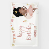 Vrolijk Birthday! Black Princess Ballerina Spandoek (Verticaal)