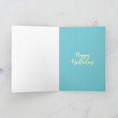 Vrolijk Birthday! Black Woman, Blonde Afro Bubbleg Kaart (Binnen)