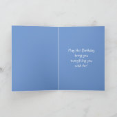 Vrolijk Birthday! Blauwe rat Card Kaart (Binnen)