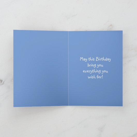 Vrolijk Birthday! Blauwe rat Card Kaart (Binnen)