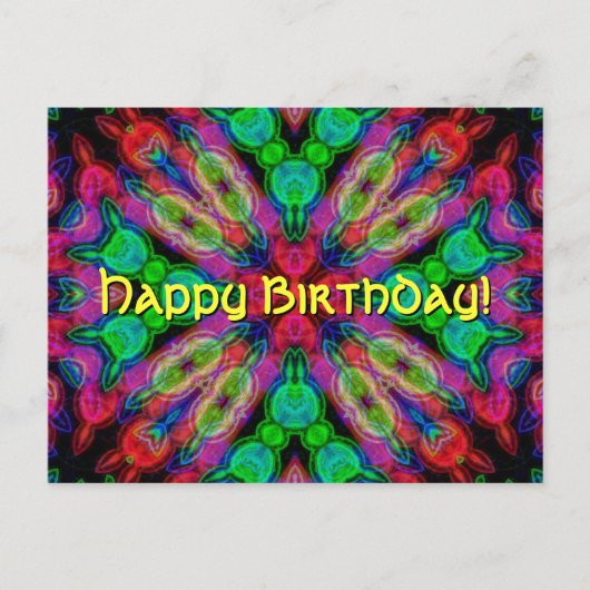 Vrolijk Birthday! Briefkaart (Voorkant)