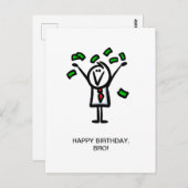 Vrolijk Birthday, bro! Briefkaart (Voorkant / Achterkant)