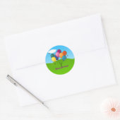 Vrolijk Birthday! Celebratieballonnen Ronde Sticker (Envelop)