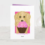 Vrolijk Birthday! Cocker Spaniel Art Kaart (Achterkant)
